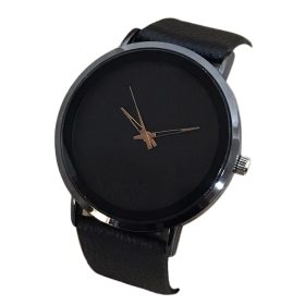 black leather Luxury Watch